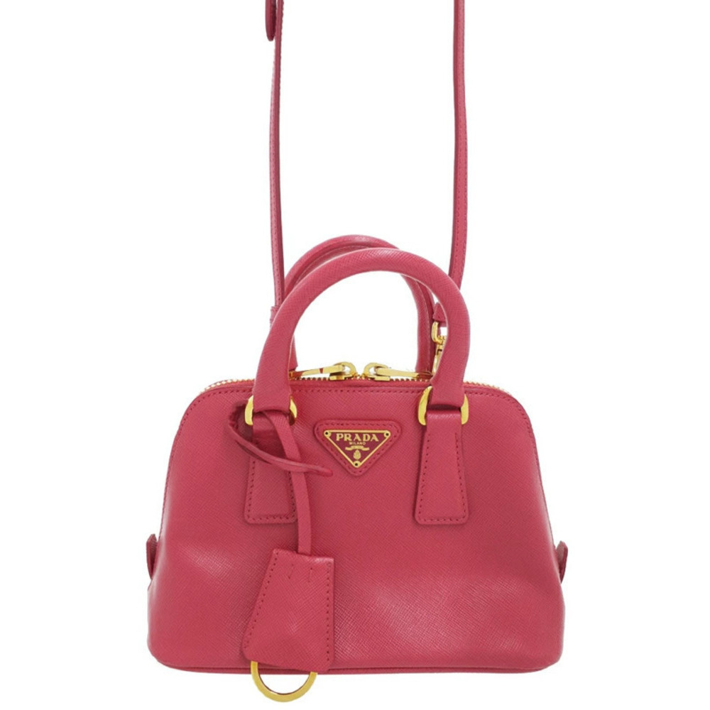 Prada Saffiano Lux Promenade tote Peonia pink leather